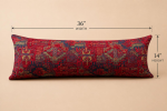 Authentic Turkish Kilim Lumbar Pillow Cover 14x36 Inches | Pillows by SewLaCo. Item made of cotton compatible with boho style
