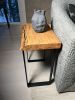 Curly Maple Side Table | Tables by Lock 29 Design. Item made of maple wood with steel works with minimalism style