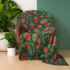 Strawberry Throw Blanket | Linens & Bedding by Superstitchous. Item made of fiber works with contemporary & eclectic & maximalism style