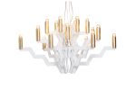 ARM 18 Chandelier White Gold 75 | Chandeliers by ADAMLAMP. Item composed of metal