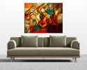Abstract Jazz Canvas Art Print by Leon Zernitsky | Prints in Paintings by Leon Zernitsky Art. Item composed of wood and canvas in contemporary style