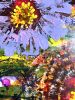 Zinnias 1 & 2 | Oil And Acrylic Painting in Paintings by Joanie Gagnon San Chirico Studio. Item made of paper compatible with boho and contemporary style