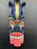 Raksha - Traditional mask in wood Sri Lankan style, decorate | Ornament in Decorative Objects by Aasiri Wickremage. Item composed of wool in contemporary or asian style
