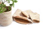 Handwoven Organic Jute Round Planters- Plant Pot (Set of 4) | Vases & Vessels by Humanity Centred Designs. Item made of bamboo & fiber compatible with boho and minimalism style