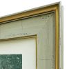 Celadon Green Contemporary Abstract Collage, Framed | Paintings by Suzanne Nicoll Studio. Item composed of wood and paper in minimalism or mid century modern style