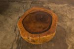 Carved Live Edge Solid Wood Trunk Table ƒ35 by Costantini | Side Table in Tables by Costantini Design. Item composed of wood