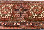 Vintage Rusty Red Geometric 2'5X9'5 Karajeh Persian Runner R | Runner Rug in Rugs by Magic Rugs. Item composed of cotton in traditional style