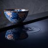 Heritage Wood-fired Mille-fleurs Hand-Fitting Silhouette Cup | Decorative Bowl in Decorative Objects by Dynasty Artisan. Item made of ceramic compatible with contemporary and eclectic & maximalism style
