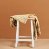 Reyti Ochre Organic Cotton Handloom Throw | Linens & Bedding by Studio Variously. Item made of cotton