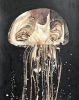 In The Dark Jellyfish - ink drawing | Paintings by Melissa Patel