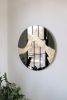 "Glissando Crossover"-Round | Mirror in Decorative Objects by Candice Luter Art & Interiors. Item made of glass