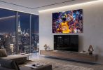 59.1" Kobe Bryant #24 Original Impasto Oil Painting Art | Oil And Acrylic Painting in Paintings by Dynasty Artisan. Item made of linen works with contemporary & modern style