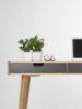 Computer desk, wood desk with black drawers, bureau | Tables by Mo Woodwork