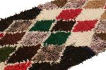 Vintage Moroccan Runner Rug with Multicolor Diamond Patterns | Area Rug in Rugs by Rug and Kilim