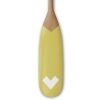 Heart Lagoon Yellow Painted Paddle - Decor Object | Wall Sculpture in Wall Hangings by Hualle. Item composed of wood compatible with eclectic & maximalism and art deco style