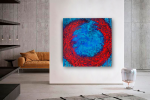'Infinity III' | Paintings by Christina Twomey Art + Design. Item composed of canvas and copper in minimalism or contemporary style