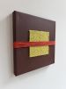 Mixed Media Weaving | Brown, Yellow, Orange | Tapestry in Wall Hangings by Sarah Lawrence. Item made of canvas & fiber compatible with minimalism and mid century modern style