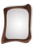 Modern Mirror Frame Solid Wood Organic Shape Natural Stain | Decorative Objects by Amorph. Item made of wood with glass