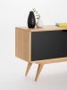 HEIM -Mid century sideboard, modern credenza, black tv stand | Storage by Mo Woodwork | Stalowa Wola in Stalowa Wola. Item composed of oak wood compatible with minimalism and mid century modern style