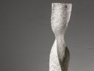 White Stone Tall Floor Vase - Column Series in Bio Concrete | Vases & Vessels by Donatas Žukauskas. Item made of cement & paper compatible with minimalism and contemporary style