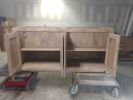 Model #1068 - Custom Double Sink Vanity | Countertop in Furniture by Limitless Woodworking. Item made of maple wood works with mid century modern & contemporary style