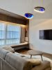 Iconic Neringa Hotel in Vilnius centre with a seaside concep | Pendants by Pleiades lighting | Neringa Hotel in Vilnius
