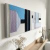 3 Pieces Tesxtil Wall Art Panels for Home Decor | Decorative Frame in Decorative Objects by Sarmal Design. Item made of canvas with fiber works with boho & contemporary style