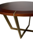 Diamond Coffee Table Small | Tables by Marie Burgos Design and Collection. Item made of walnut with brass