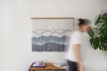 Mountain hand dyed wall hanging | Wall Hangings by WOOL + ROPE. Item works with contemporary & modern style