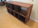 Modern walnut shelving. low, open, natural oil finish | Storage by Modwerks Furniture Design. Item made of walnut works with mid century modern & modern style