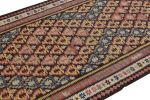Handwoven 1950s Vintage Persian Kilim in Black, Pink, Purple | Area Rug in Rugs by Rug and Kilim
