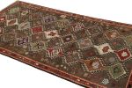 Vintage Gabbeh Persian Runner Rug with Colorful Geometric | Area Rug in Rugs by Rug and Kilim