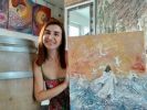 La paz en medio de las turbulencias | Oil And Acrylic Painting in Paintings by Elena Parau. Item composed of canvas in minimalism or contemporary style