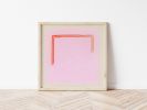 Magenta Arch Bright Minimalist Square Art Print | Prints by Emily Keating Snyder. Item made of paper compatible with minimalism and contemporary style