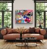 Blind Spot | Oil And Acrylic Painting in Paintings by Paula Saslow, Copper Rose Art. Item made of canvas works with contemporary & industrial style