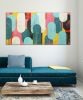 Traffic Pink Landscape | Oil And Acrylic Painting in Paintings by Ronald Hunter | Roxier Art Gallery in Rotterdam. Item made of canvas with synthetic