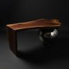 Walnut orb bench | Coffee Table in Tables by Atlantic Fine Woods. Item composed of walnut & steel compatible with minimalism and contemporary style