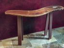 CURLY KOA ACCENT TABLE WITH JASPER AND COPPER INLAY | Console Table in Tables by Natural Wood Edge Creations by Rick Griggs. Item made of wood & copper