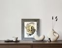 Koi fish painting, framed | Drawing in Paintings by Oplyart. Item made of paper works with mid century modern & japandi style