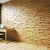 Wooden Brick Panel Tile | Paneling in Wall Treatments by ZDS. Item made of oak wood works with boho & contemporary style