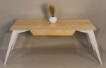 "Bianca" Writing Desk | Tables by P. Carlino Design. Item made of wood works with modern style
