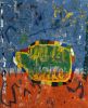 Orange White Blue — Oversized Original Abstract | Oil And Acrylic Painting in Paintings by Marcus Bacher