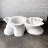 Modern White Coffee Table, Organic Modern, Custom Furniture | Tables by Pandemic Design Studio. Item made of birch wood works with modern style
