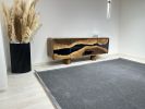 Black Walnut Epoxy Resin Sideboard - Custom Wooden Cabinet | Storage by Tinella Collection. Item made of wood works with minimalism & contemporary style