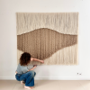 Gaia — Wool and Jute Wall Installation | Tapestry in Wall Hangings by Olivia Fiber Art. Item made of wood with cotton