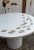 Customizable Concrete Round Pillar Dining Tables | Tables by Holmes Wilson Furniture. Item made of cement