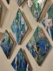 Scales Tiles | Sculptures by Nadia Fairlamb Art. Item composed of birch wood and copper in minimalism or coastal style