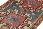 Vintage Oushak Rug with Polychromatic Geometric Medallions | Area Rug in Rugs by Rug and Kilim