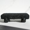 Medium Shelf Riser in Carbon Black Concrete with Gunmetal Ri | Decorative Tray in Decorative Objects by Carolyn Powers Designs. Item composed of concrete in minimalism or contemporary style