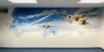 A Mural for Engineers | Murals by Toni Miraldi / Mural Envy, LLC | Mecanex Inc in Berlin. Item composed of synthetic
